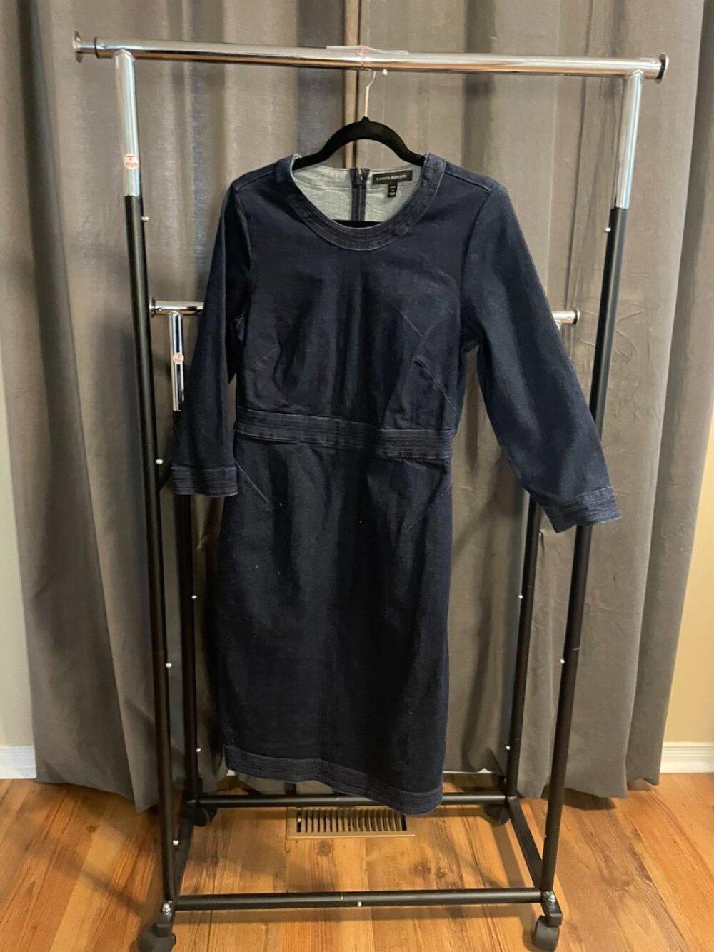 Denim Pencil Dress, Blue, US 10P